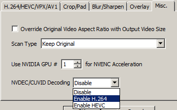 IPVTL NVDEC Setting