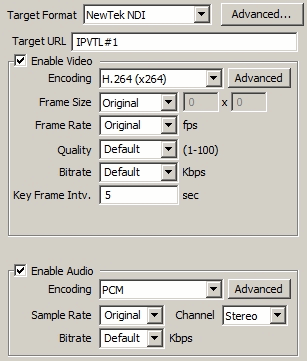 IPVTL Stream Newtek NDI